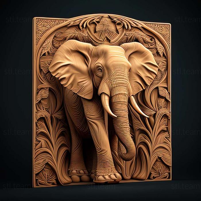 3D модель Elephas maximus indicus (STL)